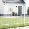 vidaXL Garden Fence 3 pcs White 66.93 x 74.80 in Powder-Coated Steel