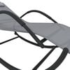 vidaXL Sun Lounger Grey Powder-coated steel, Textilene, foam Large