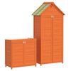 vidaXL Garden Tool Shed Set Brown Solid pine wood, plywood