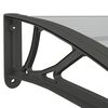 vidaXL Door Canopy Black Polycarbonate, ABS, Aluminum Large Door Canopy