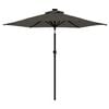 vidaXL Garden Parasol Anthracite Steel, Polyester Large Tiltable