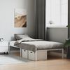 vidaXL Metal Bed Frame without Mattress White 39.4"x74.8"