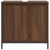 vidaXL Bathroom Basin Cabinet Brown Oak Engineered wood, steel Medium