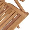 vidaXL Folding Garden Chair Set of 2 Natural teak Solid teak wood Medium