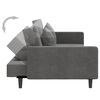 vidaXL Sofa Bed Dark grey Velvet (100% polyester), wood, plastic 2-Seater