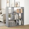 vidaXL Room Divider Bookcase Grey Sonoma Engineered Wood