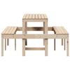 vidaXL Picnic Table Natural Wood Solid Pine Wood Durable Picnic Table