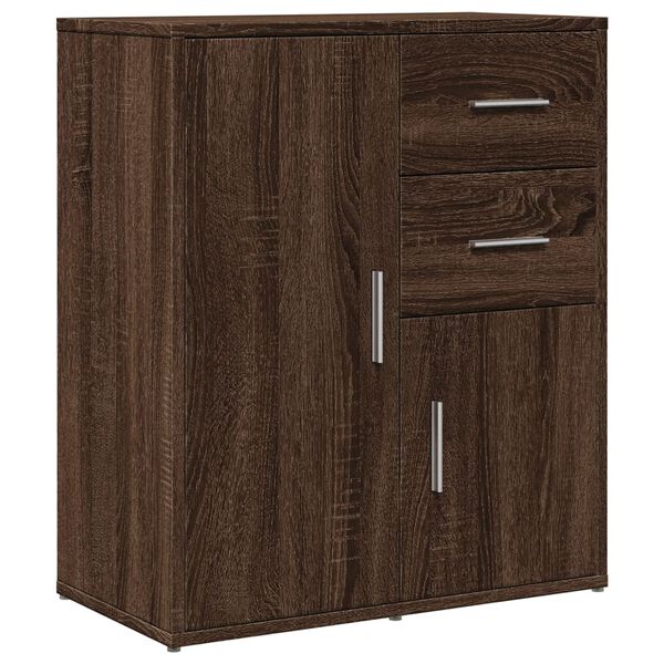 vidaXL Sideboard Brown Oak Engineered Wood Medium Sideboard