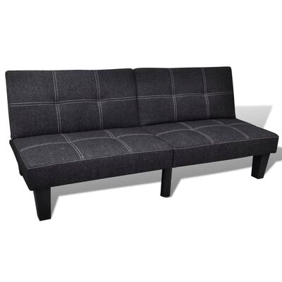 vidaXL Sofa Bed Fabric Adjustable Black