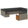 vidaXL Garden Sofa Set Grey