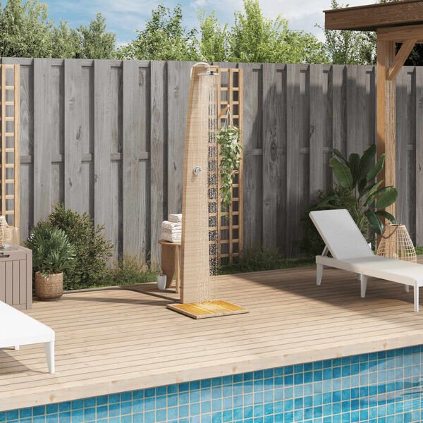 vidaXL Outdoor Shower Beige