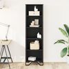 vidaXL Bookcase Black Engineered wood and metal Bookcase Rectangular