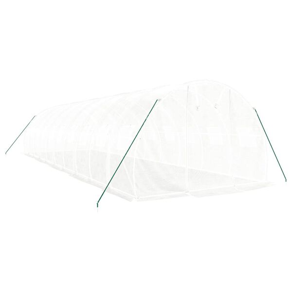 vidaXL Greenhouse White PE cover Large Collapsible Greenhouse
