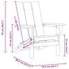 vidaXL Folding Adirondack Chair White 31.69 x 29.33 x 36.22 in HDPE