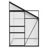 vidaXL Greenhouse Anthracite, Transparent Aluminum, Polycarbonate board