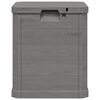 vidaXL Storage Box Brown Plastic Medium Garden Storage Box Square