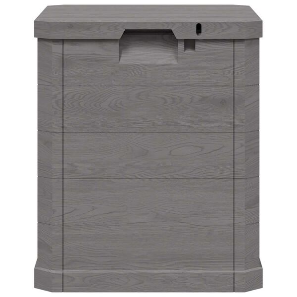 vidaXL Storage Box Brown Plastic Medium Garden Storage Box Square