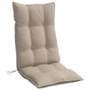 vidaXL Highback Chair Cushion Set of 6 Taupe