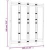 vidaXL Folding 4-Panel Room Divider 63" Bamboo and Canvas