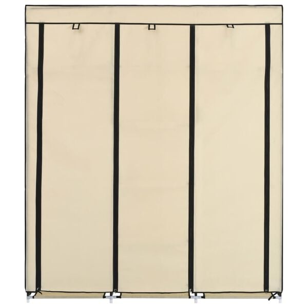 vidaXL Wardrobe Cream Non-woven fabric Collapsible Wardrobe