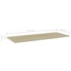 vidaXL Shelf Set of 4 Sonoma oak Engineered wood 39.4 x 15.7 x 0.6 in