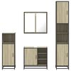 vidaXL Bathroom Furniture Set Sonoma oak Engineered wood, Metal Medium