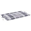 vidaXL Sun Lounger Cushion Grey Check Pattern Oxford fabric (100% polyester)