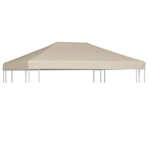 vidaXL Gazebo Top Cover Beige Polyester with PVC coating 157.5x118.1 in