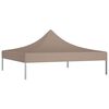 vidaXL Party Tent Roof 6.6'x6.6' Taupe 0.9 oz/ft²