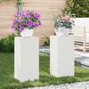 vidaXL Plant Stand 2 pcs White 9.45 x 9.45 x 21.65 in Steel