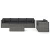 vidaXL Garden Lounge Set Grey PE rattan Large Modular