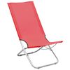 vidaXL Beach Chair Set of 2 Red Oxford fabric with PE coating, steel