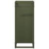 vidaXL Firewood Rack Olive Green 9.8x9.8x23.6" Cold-rolled steel