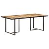 vidaXL Dining Table Natural wood and black