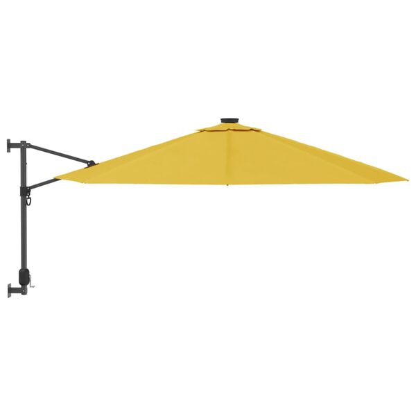vidaXL Garden Parasol Yellow Aluminum 114.2 in Tiltable Garden Parasol