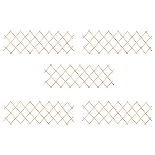 vidaXL Trellis Fences 5 pcs Firwood 70.9"x23.6"
