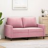 vidaXL 2-Seater Sofa Pink 47.2" Velvet