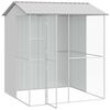 vidaXL Bird Cage Grey 84.65 x 82.68 x 97.24 in Galvanised Steel