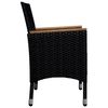 vidaXL Dining Set Black and Brown