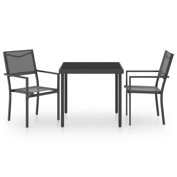 vidaXL Outdoor Dining Set Black and Anthracite