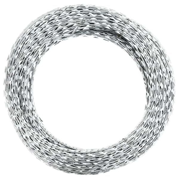 vidaXL Clipped Concertina Razor Wire Galvanized Steel 984.3'