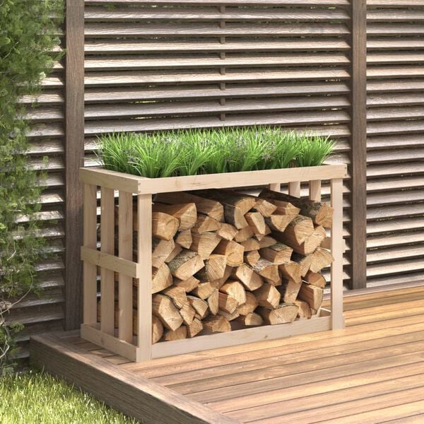 vidaXL Patio Log Holder 42.5x20.5x29.1" Solid Wood Pine