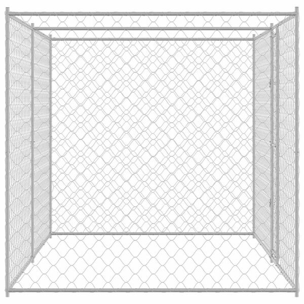 vidaXL Dog Cage Silver 400 x 200 x 256 cm Galvanised Steel