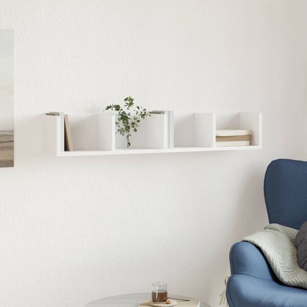 vidaXL Wall Cabinet White Engineered wood Standard Wall Cabinet