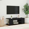 vidaXL TV Cabinet Black Engineered wood Medium TV Cabinet Rectangular