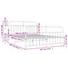 vidaXL Bed Frame Black Steel Super King Metal Bed Frame Rectangular