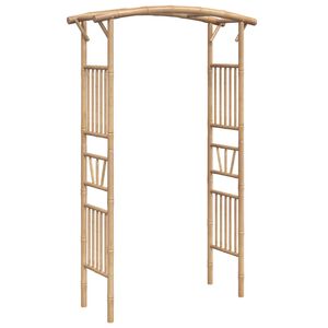 vidaXL Rose Arch Natural Bamboo Large Decorative Inlays Bamboo Rose Arch