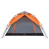 vidaXL Camping Tent Dome 4-Person Gray and Orange Quick Release