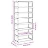 vidaXL Shoe Rack Grey Non-woven fabric and powder-coated steel Tall