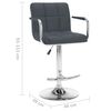 vidaXL Bar Stool Set of 2 Gray